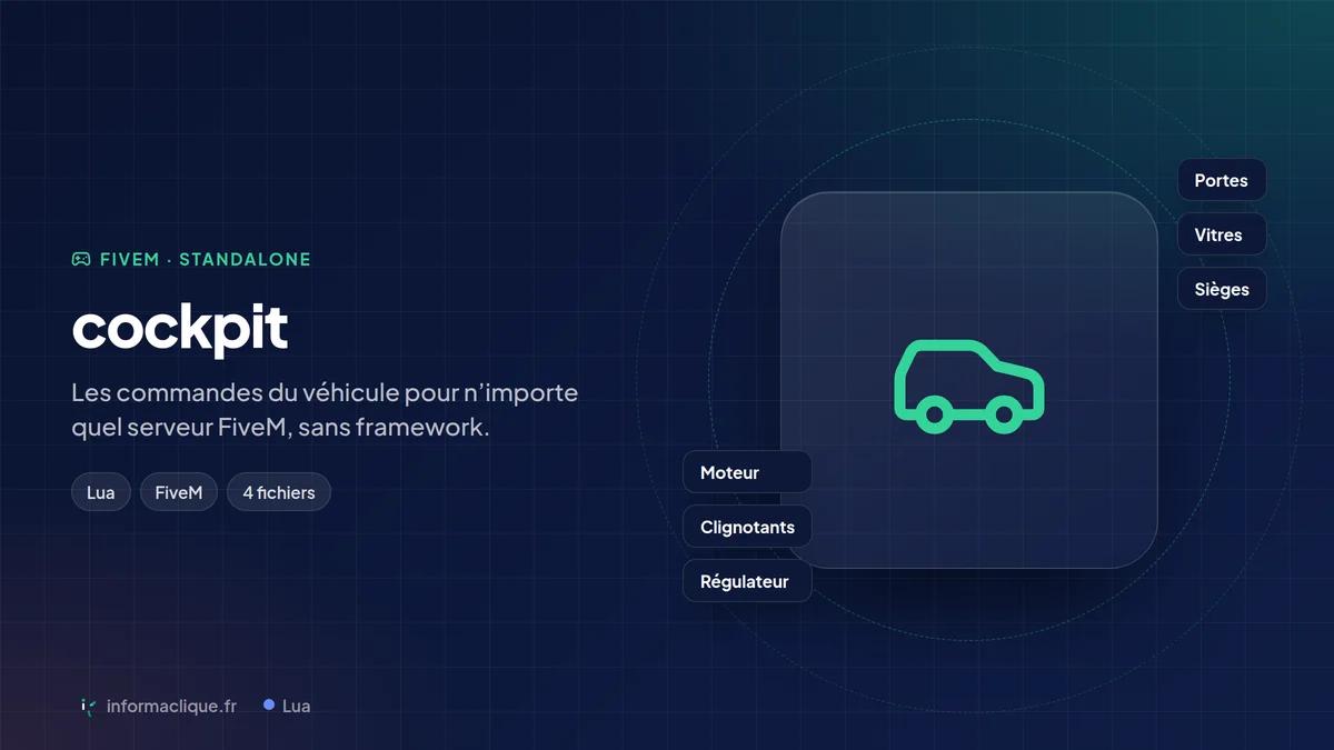 cockpit — contrôles de véhicule pour FiveM