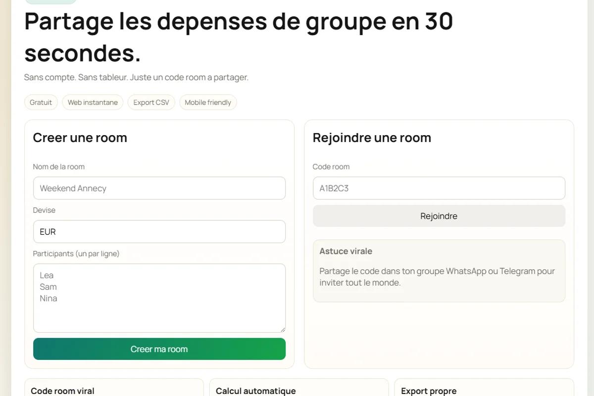 SplitLoop - Partage de depenses en groupe