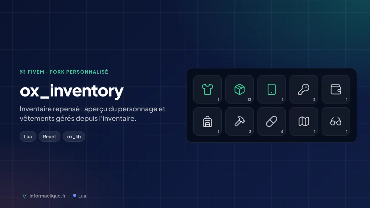 ox_inventory personnalisé (fork)